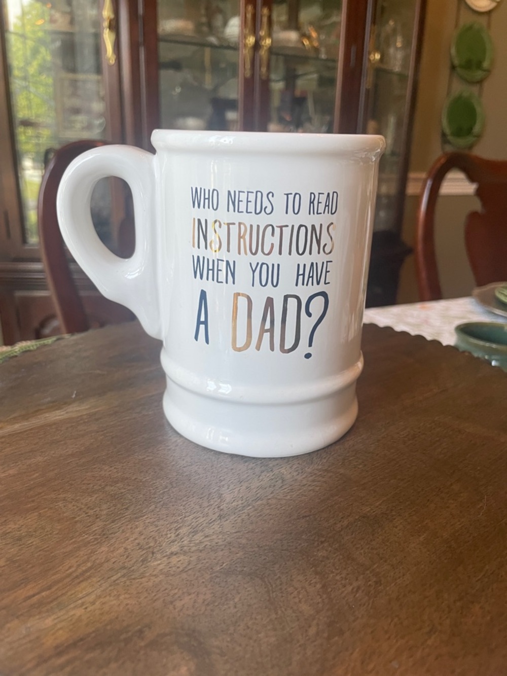 Mud Pie White Novelty Coffee Cup for Dad